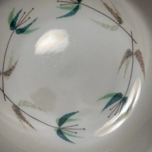 Vintage Franciscan Radiance Berry Bowls Set Of 4 USA Mid Century Green Rim - Picture 6 of 12